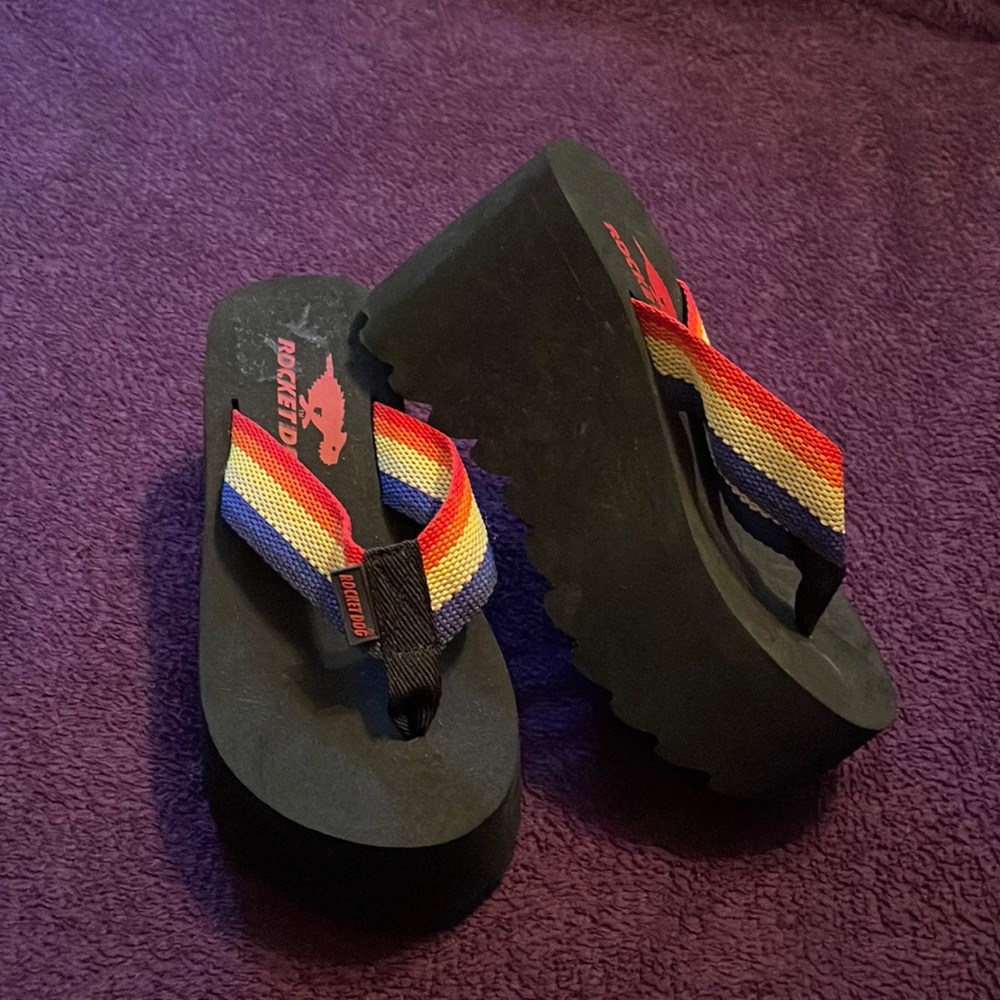 Thick Rainbow Vintage Sandals